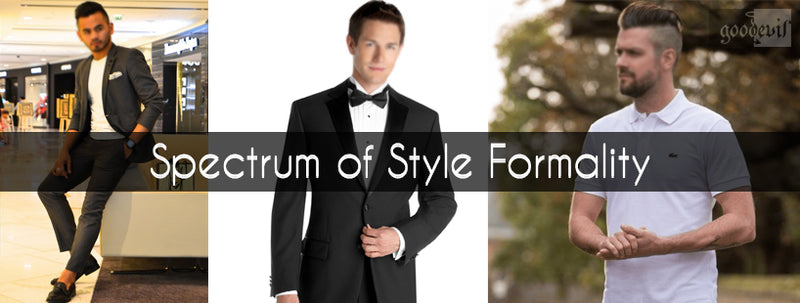 Spectrum of Style Formality|Formals|Contrasting Colors|Check & Patterns|Man in Casuals|Man in Semi-formals|